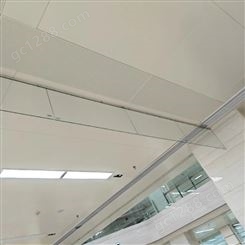 荣天 电动柔性挡烟垂壁 活动固定式玻璃翻板定制 可阻隔烟雾流散