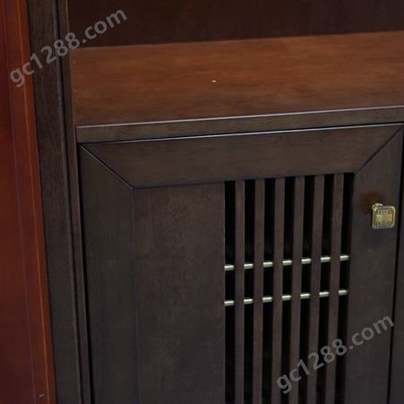 实木靠墙柜子 家用储物柜水酒柜 客厅一体靠墙柜