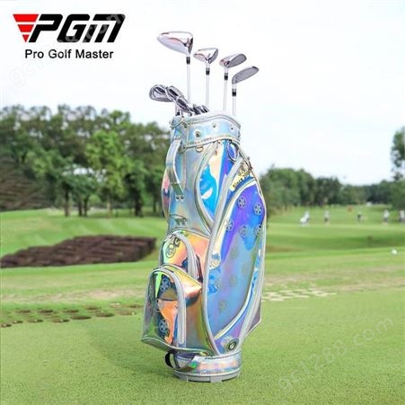 PGM新品 高尔夫女士球包 韩版炫彩镭射透明golf球杆包旅行包